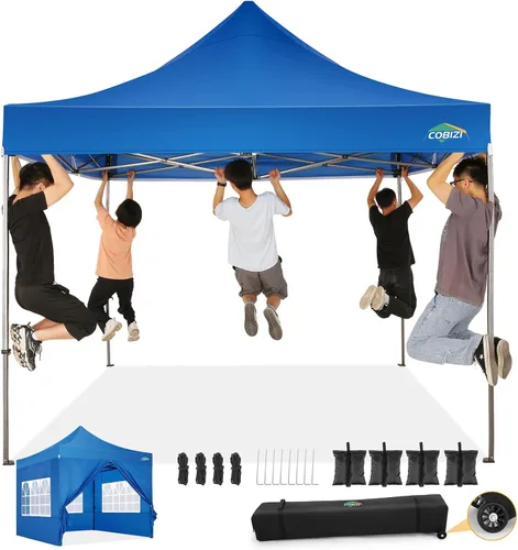 Miniatura 18 de COBIZI Toldo de 10 x 20 pies con paredes laterales, carpa de fiesta resistente para fiestas, bodas, tienda de campaña portátil plegable fácil