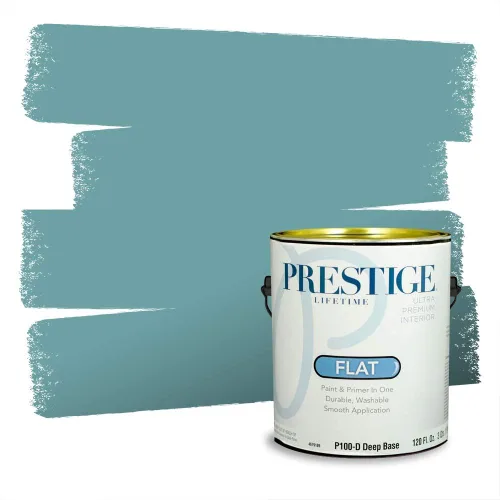 Miniatura 1508 de Pintura Exterior + imprimación PRESTIGE, todo-en-uno, 1 galón, acabado mate, color comparable al Valspar* Royal Gray* VS151-Gris real