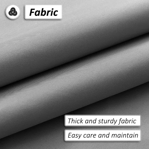 Miniatura 5 de Mrs Awesome Cortina de Ducha de Tela Gris o Forro con 9 Bolsillos de Malla, 72 x 72 pulgadas, Impermeable, Lavable y con Ojales Resistentes al