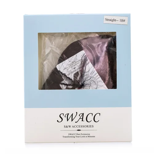 Miniatura 6 de SWACC - Extensiones de pelo largo, lacio y ondulado, en forma de cola de caballo, extensiones de pelo sintético con clip para mujer
