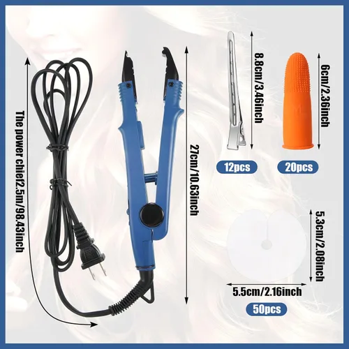 Miniatura 4 de Extensiones de Cabello Plancha de Fusión Extensiones de Cabello de Queratina Herramienta de Calor Varita Conectora de Calor con Protector