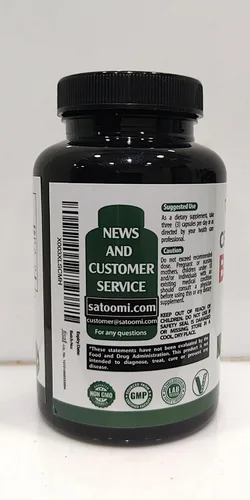 Miniatura 3 de Satoomi Suplemento de berberina con corteza de canela de Ceilán orgánica y melón amargo - 3 en 1-60 cápsulas veganas