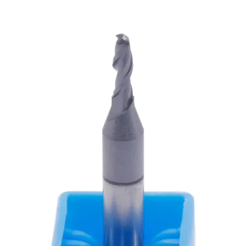 Miniatura 4 de BestParts 5 piezas de molino de punta de bola de carburo sólido de alto rendimiento, recubierto AlTiN, 2 flautas, hélice de 30 grados, diámetro