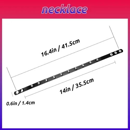 Miniatura 5 de Pulsera de cuero con tachuelas remache de clavos unisex