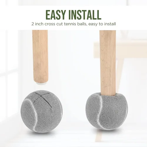 Miniatura 5 de Macarrie 60 pelotas de tenis precortadas a granel para sillas, cubiertas deslizantes resistentes de larga duración para muebles de aula, protectores