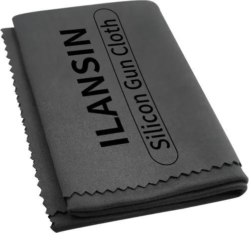 Paños de limpieza de pistola de silicona de 12 x 12 pulgadas, sin pelusas, toallitas de limpieza de pistola con trapos de limpieza de pistola gris