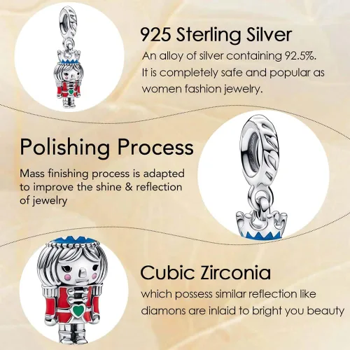 Miniatura 22 de Dijes de personajes de película para mujer, pulseras y collares en plata de ley 925, día de la madre, cumpleaños, Navidad