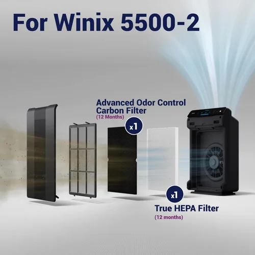 Miniatura 4 de Filtro de repuesto original Winix 116130 H para purificador de aire 5500-2, 16.25 pulgadas de largo x 12.5 pulgadas de ancho x 1.5 pulgadas de alto
