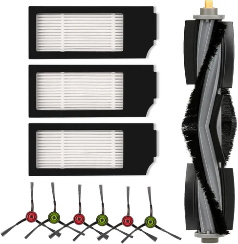(10 piezas) X1 Omni piezas de repuesto compatibles con ECOVACS DEEBOT DEEBOT X1 OMNI, X1 PRO OMNI, T10 OMNI Robot Aspirador, 1 cepillo de rodillo, 3