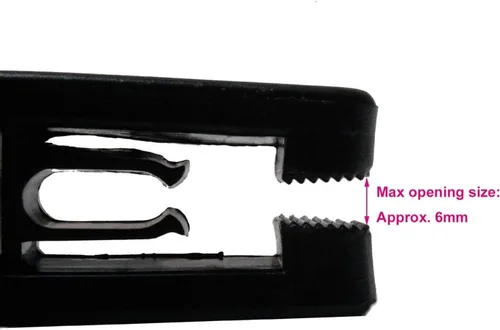 Miniatura 4 de Juego de 20 pinzas de dedo negras para abrazar, ultra delgadas, color negro