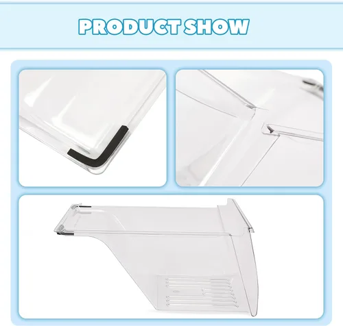 Miniatura 8 de Kojem Paquete de 2 cajones de repuesto para refrigerador 240337103 compatibles con Frigidaire Kenmore reemplazo para 240337107, 240337102, 2 pzas