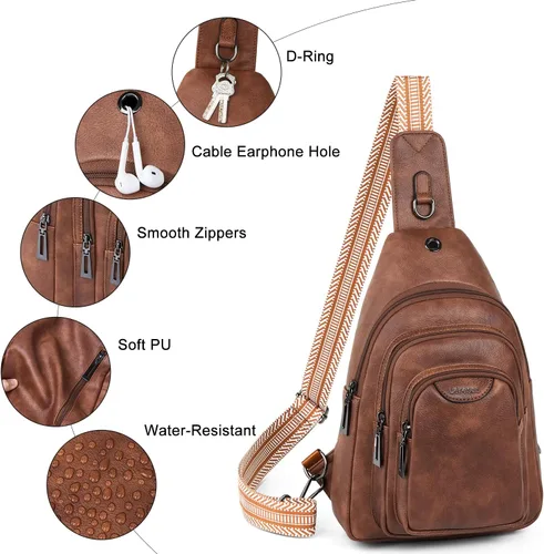 Miniatura 6 de Riñonera cruzada antirrobo de 10L para mujeres y hombres, riñonera cruzada antirrobo, bolsa para cinturón, monedero, regalos para mujeres, piel