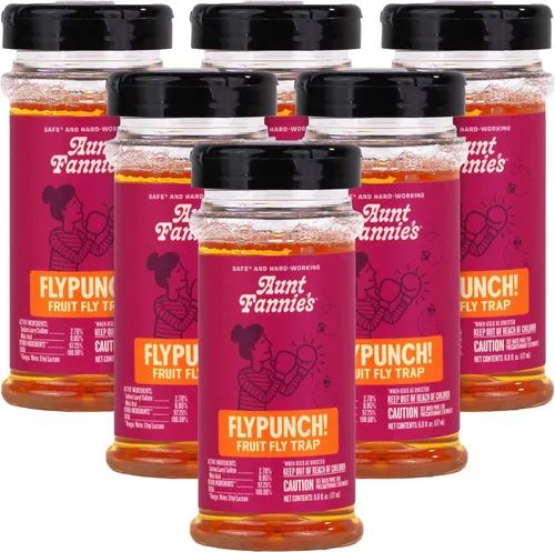 Miniatura 12 de Trampa para Moscas de la Fruta FlyPunch de Aunt Fannie's para Uso en Interiores y Cocina, Lista para Usar, Hecha con Ingredientes de Base Vegetal