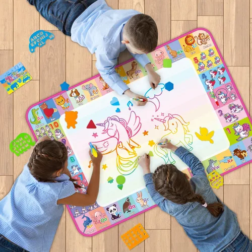 Miniatura 7 de Alfombrilla de Dibujo de Agua Aqua - Alfombrilla de Dibujo para Niños, Juguetes Educativos para Niños Pequeños de 3, 4, 5, 6, 7 y 8 Años, Regalos