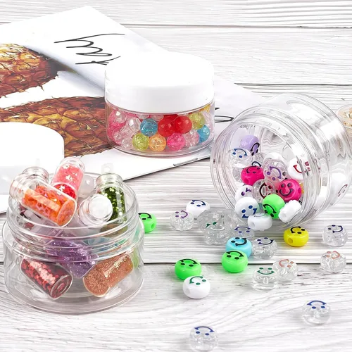 Miniatura 7 de TUZAZO Paquete de 4 tarros de plástico de 1 onza con tapas blancas, recipientes de plástico pequeños de 1 onza con tapas para productos de belleza