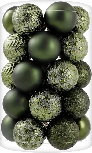 Miniatura 42 de 34 piezas Adornos de bola de Navidad azul bebé irrompibles de plástico para árbol de Navidad, decoraciones para fiesta de Navidad, oficina en casa