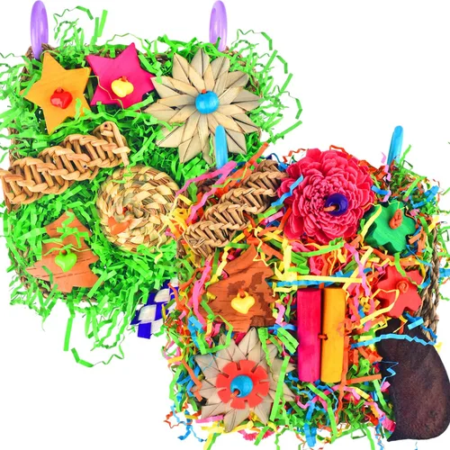 KATUMO Bird Toys - Alfombra de hierba de loro, juguetes de pared para cacatúas, conures, agapornis, periquitos, pájaros pequeños y medianos