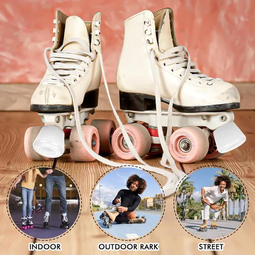 Miniatura 6 de 2 tapones para patinar y patinar con freno con eje de tornillo con tuercas, mini llave, tapones de freno de doble fila para patinaje