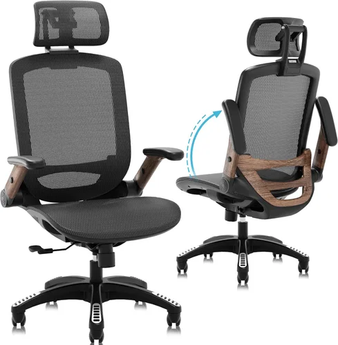 Miniatura 12 de GABRYLLY Silla de Oficina Ergonómica, Silla de Escritorio de Respaldo Alto para el Hogar con Reposacabezas, Brazos Abatibles, Bloqueo de Inclinación
