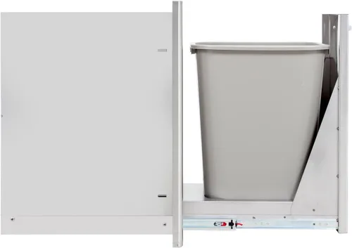Miniatura 2 de Blaze BLZ-TRNW-DRW-H - Cubo de basura estrecho de acero inoxidable enrollable de 13 pulgadas