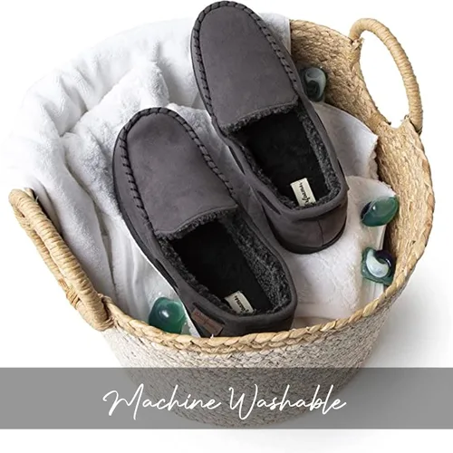 Miniatura 3 de Dearfoams Men's Keaton Memory Foam Moccasin with Wide Widths Slipper