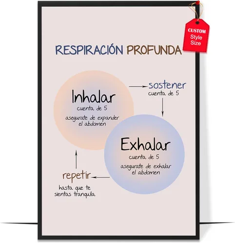 Miniatura 32 de LOLUIS Póster de salud mental, arte de terapia SEL, suministros educativos en español, decoración para escuela, aula y oficina
