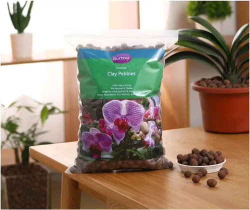 Miniatura 10 de Piedrecillas de arcilla orgánicas naturales, 2 libras 8mm-18mm, bolas de Leca expandidas para el suelo de jardín de plantas, medio de cultivo