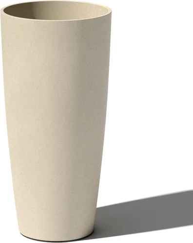 Miniatura 12 de Veradek Mason Series Vega Planter - Maceta redonda alta para interiores o exteriores, porche/patio Hecha de compuesto de plástico y piedra