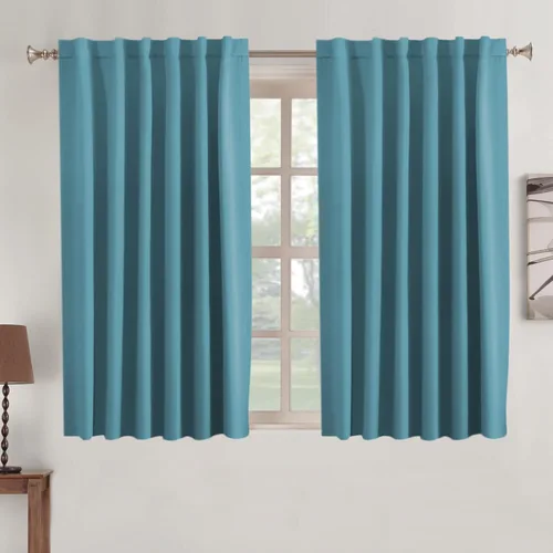 Miniatura 109 de Turquoize Cortinas Opacas para Tratamiento de Ventana con Trabillas Traseras para Sala de Estar/Dormitorio, Tratamientos de Ventana con Aislamiento