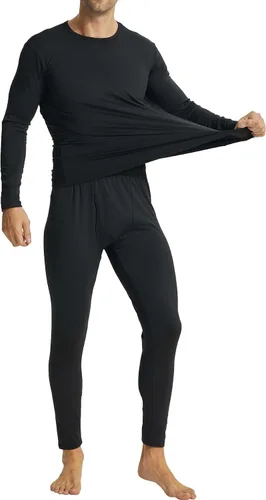 Miniatura 2 de LNFINTDO Ropa interior térmica para hombre, pantalones largos con forro polar, ropa interior larga cálida para invierno, capa base, pantalones
