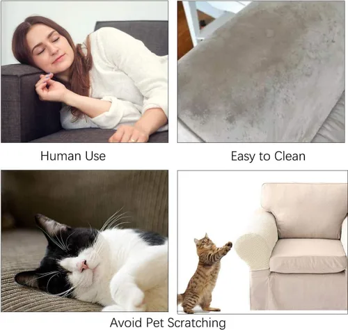 Fundas para reposabrazos de sillón, fundas elásticas para brazos de sillón, tapas de poliéster suave antideslizantes para muebles, para silla, sofá,