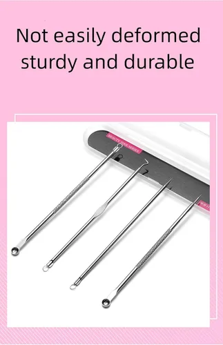 Miniatura 6 de Pinzas faciales profesionales para puntos negros, kit extractor de acné, herramienta para reventar espinillas, clip para espinillas, clip para acné