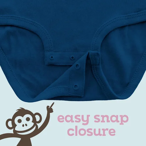 Miniatura 6 de Apericots Mameluco de manga corta para recién nacido, unisex, de algodón puro, suave, para bebé, talla 1 (0-18 meses)