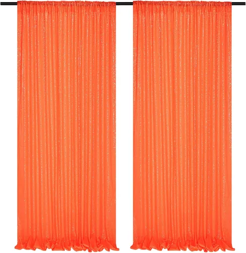 Miniatura 67 de Cortinas de fondo de lentejuelas rosas de 2 piezas, 2 pies x 8 pies, fondo de fotografía, cortina para fiestas con purpurina, fondo de boda, tela