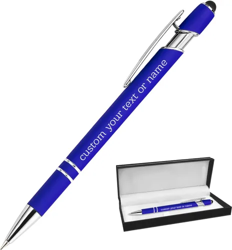 Miniatura 12 de Bolígrafos personalizados con nombre a granel, juego de bolígrafos personalizados, lápiz capacitivo grabado, logotipo, texto, regalo para negocios