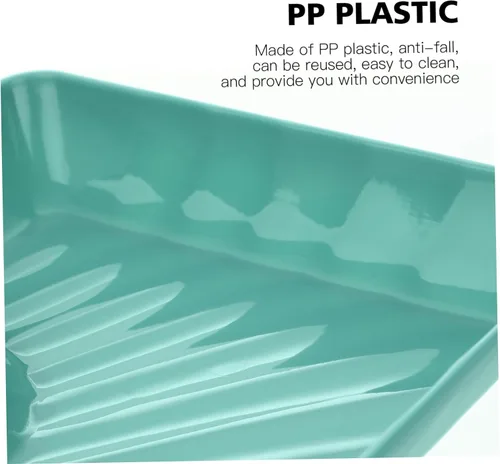 Miniatura 4 de Housoutil Bandeja cuadrada para papas fritas con asas resistentes para aperitivos decorativos para servir alimentos