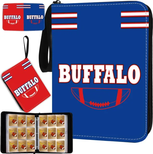 Miniatura 18 de Carpeta de tarjetas de fútbol con fundas 400 bolsillos, soporte para tarjetas de fútbol de Dallas para tarjetas de colección, carpeta con 3 anillas