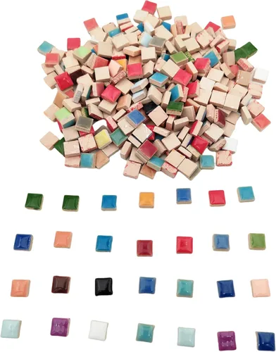 Miniatura 6 de Azulejos de mosaico de cerámica irregulares de color aleatorio de 1.1 lb, para hacer bricolaje, creativos, para platos de bricolaje, macetas