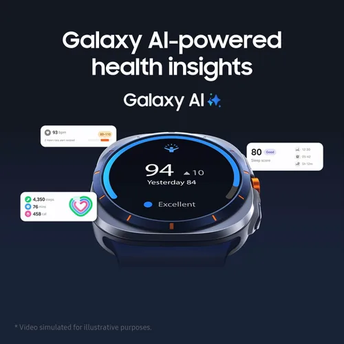 Miniatura 3 de Samsung Galaxy Watch Ultra Smartwatch - 2025 Version, 47mm, Titanium Blue, LTE (CAD Version & Warranty) - Durable Titanium Cover, Cushion Design