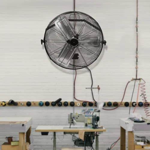 Miniatura 9 de Simple Deluxe Ventilador de metal de ventilación comercial de 3 velocidades de montaje en pared industrial de 24 pulgadas para almacén, taller