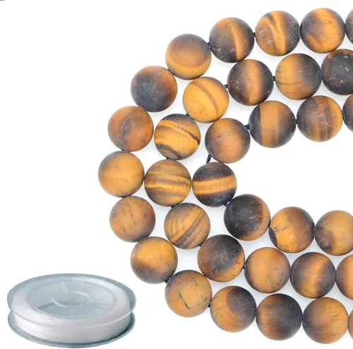 Miniatura 20 de Piedras preciosas redondas de jade blanco mate natural de 0.236 pulgadas esmeriladas, 120 cuentas sueltas a granel para hacer joyas y pulseras