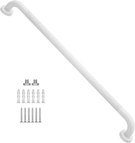Miniatura 31 de Barra de agarre antideslizante para ducha de 24 pulgadas, acabado blanco frotado con aceite, diámetro de 1.25", Barra de agarre para baño Munzong