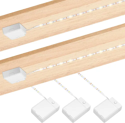 Tiras de Luces LED de 3.28 pies para Interiores Alimentadas por Batería Luces Adhesivas Bajo Gabinete Luces LED de Cocina Bajo Gabinete Tiras de