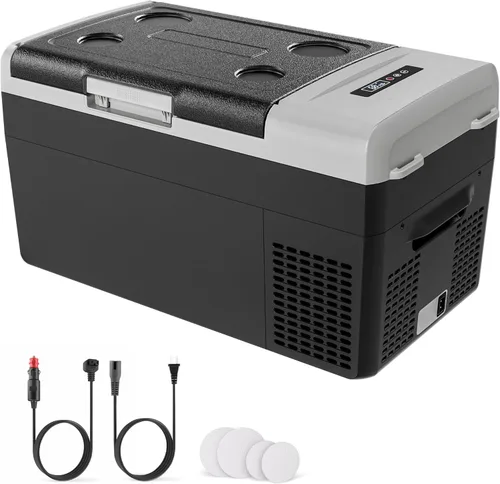 Miniatura 9 de EKOJUCE Refrigerador portátil de 12 V, compresor eléctrico de 17 cuartos de galón, refrigerador de 12 V -4 ℉ a 68 ℉, congelador portátil