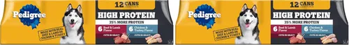 Miniatura 14 de Pedigree Alimento húmedo para perros con alto contenido de proteínas, comida enlatada suave para perros adultos, sabor a carne de res y cordero