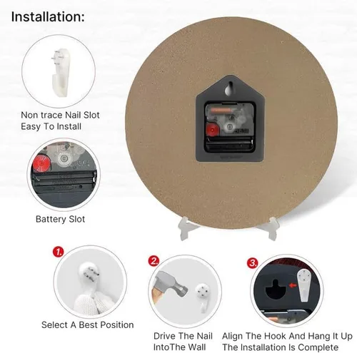 Miniatura 3 de Reloj de pared cristiano Way Maker Reloj milagroso para trabajador con cita religiosa, reloj de madera cristiano inspirador con frase inspiradora