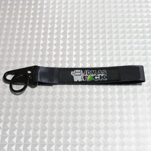 Miniatura 3 de Q1-TECH, llavero bordado etiqueta de automóvil motor de automóvil, grillete compatible con llavero JDM AS F#CK JAF