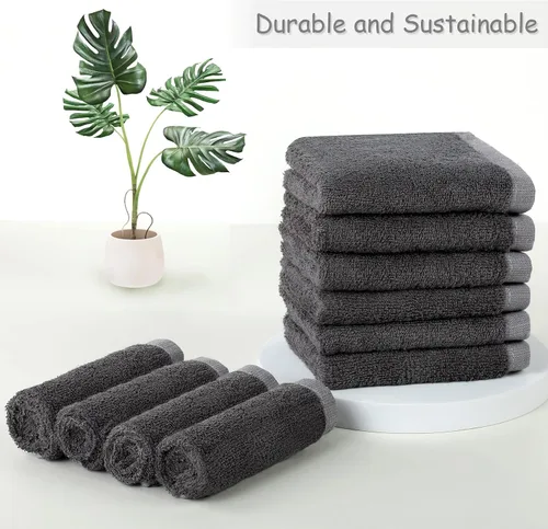 Miniatura 7 de Yoofoss Juego de Toallitas de Lujo de 10 Piezas, Paños de Lavado para Bebé para Baño-Hotel-Spa-Cocina, Toallitas Multiusos y Paños Faciales 10'' x