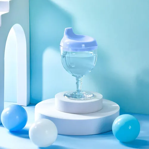 Miniatura 4 de Irenare 1 Pieza Taza Sippy de Vino para Bebé Copa de Plástico Copa Goblet Sin Derrames Vaso de Vino para Bebé Copa Sippy Goblet para Bebé Taza