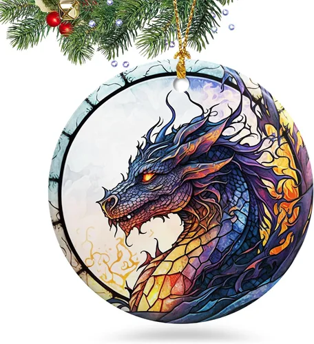Adorno de Navidad de dragón 2025, adorno de Navidad, adornos de árbol de Navidad, accesorios para colgar, decoración de Navidad, amantes del dragón,